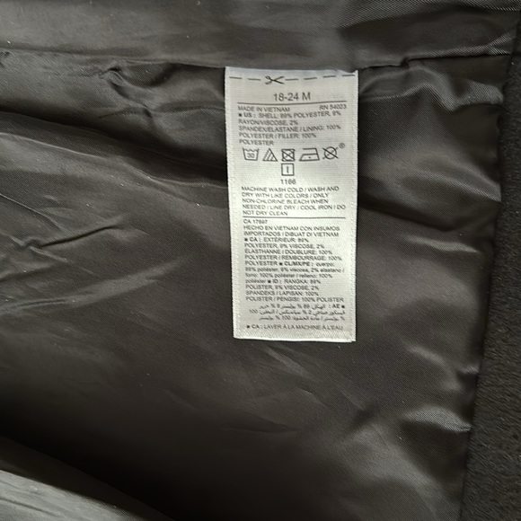 Old navy pea coat- 18 to 24 months - Picture 3 of 4